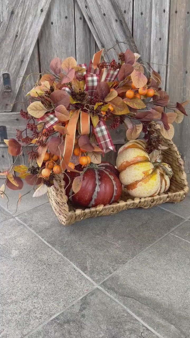 Autumn Centerpiece, Fall Arrangement, Pumpkin Centerpiece, Pumpkin Arrangement, Floral Arrangement