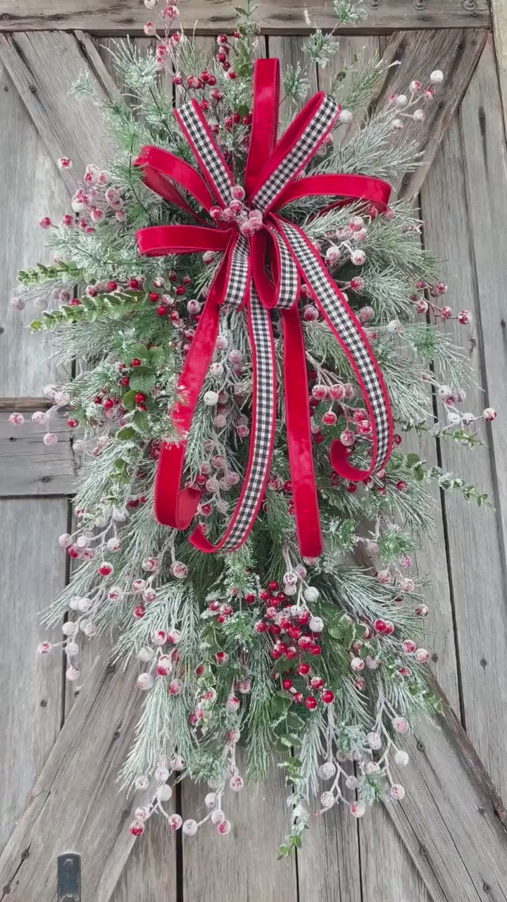 Christmas Wreath, Classic Christmas Wreath, Christmas Swag, Traditional ChristmasWreath, Whimsical Christmas